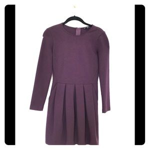 Aritzia Talula eggplant fit and flare mini dress